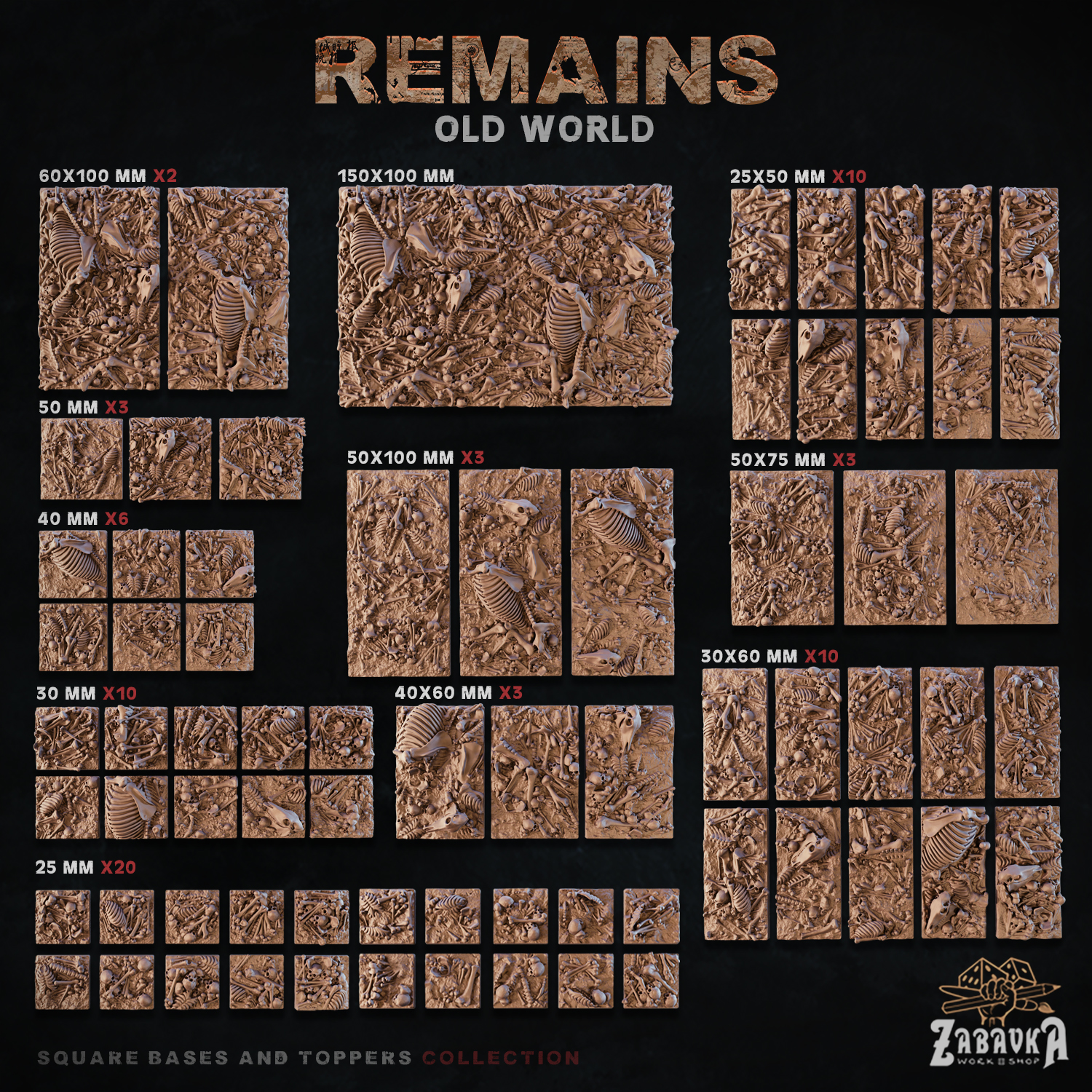 Remains [Square] - Bases and Toppers (OLD World)